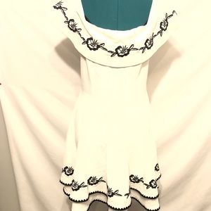 Francesca’s Embroidered Fit & Flare Dress Large